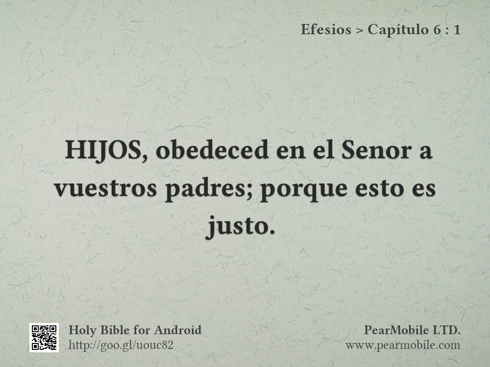 Efesios, Capítulo 6:1